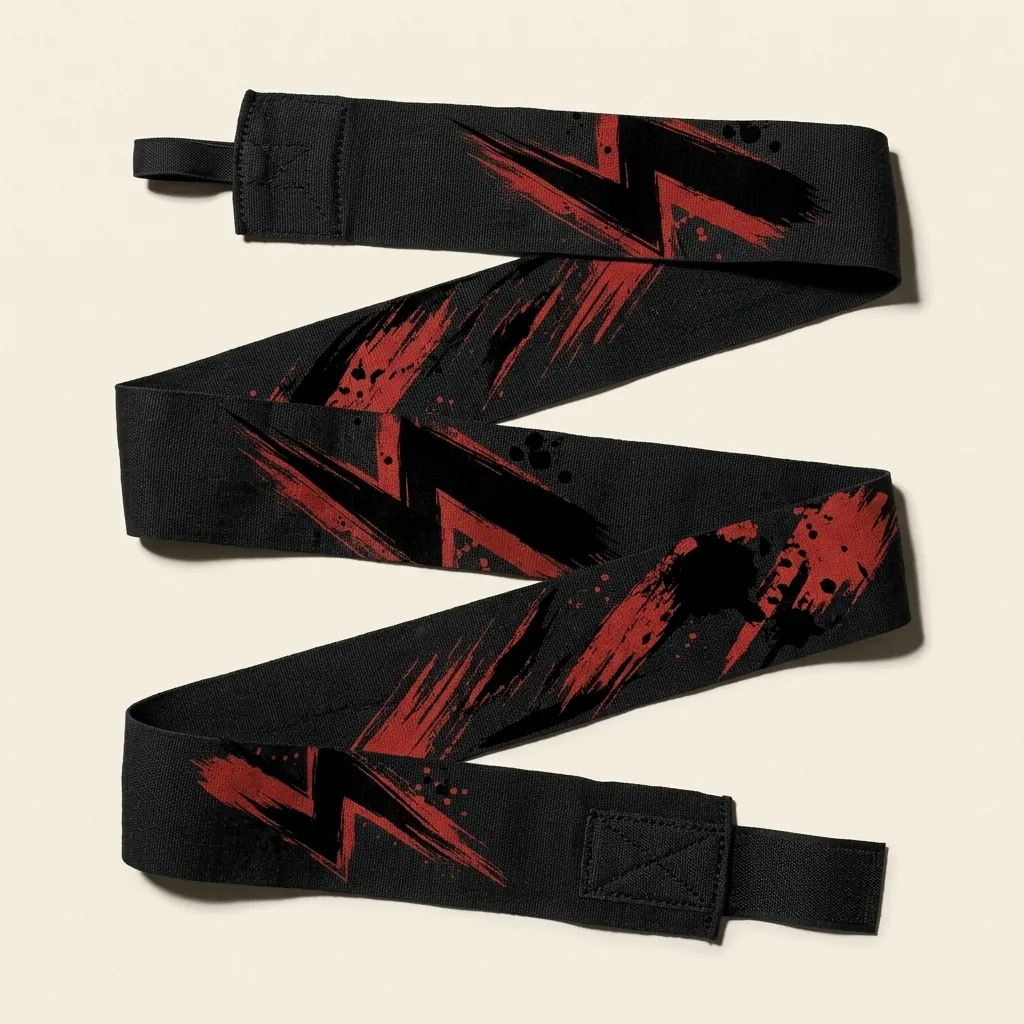 Bolt Brushstroke Hand Wraps, laid out flat
