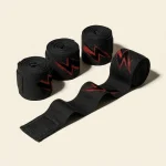 Bolt Brushstroke Hand Wraps: two pairs, rolled, the ink strokes still in pieces