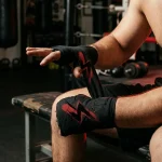Bolt Brushstroke Hand Wraps, in use
