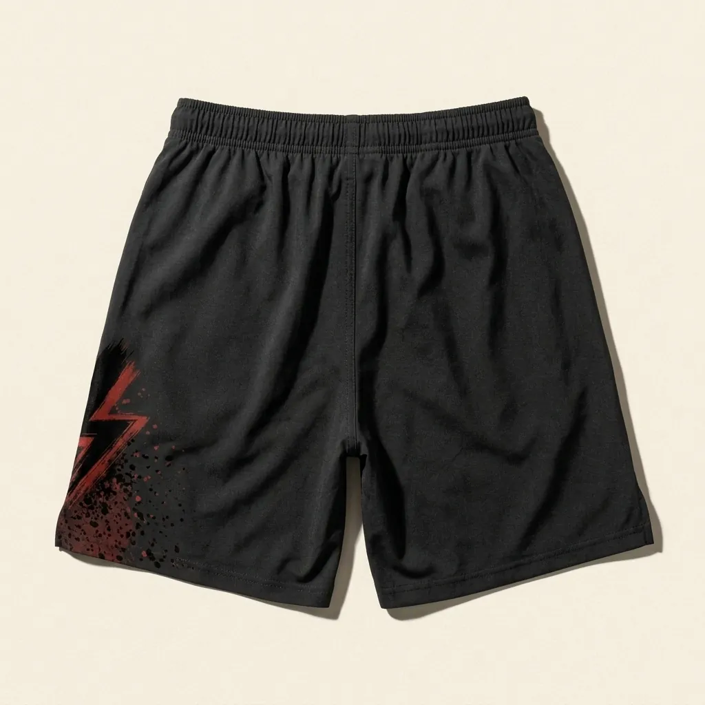 Bolt Gym Shorts, seen from the back