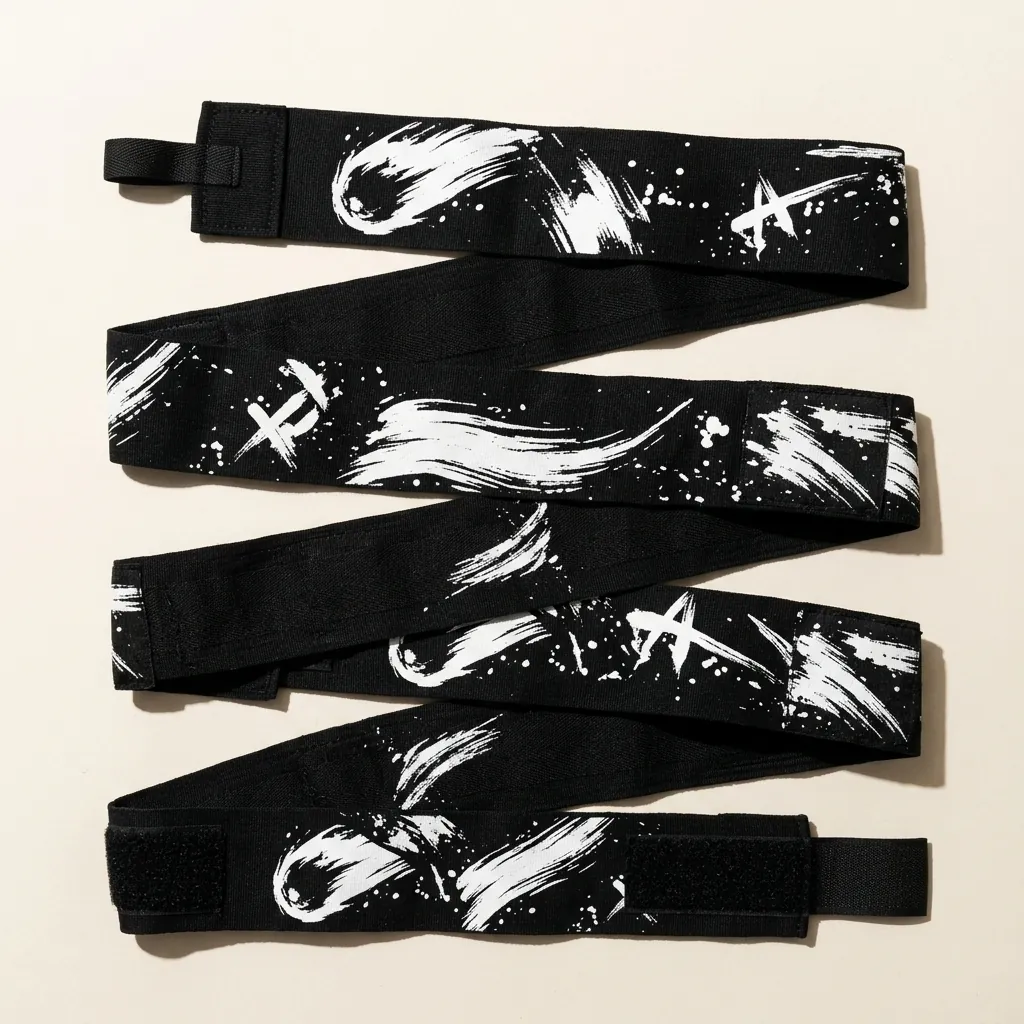 Comet Brushstroke Hand Wraps, laid out flat