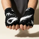 Comet Brushstroke Hand Wraps, wound around both hands so the strokes join into one image
