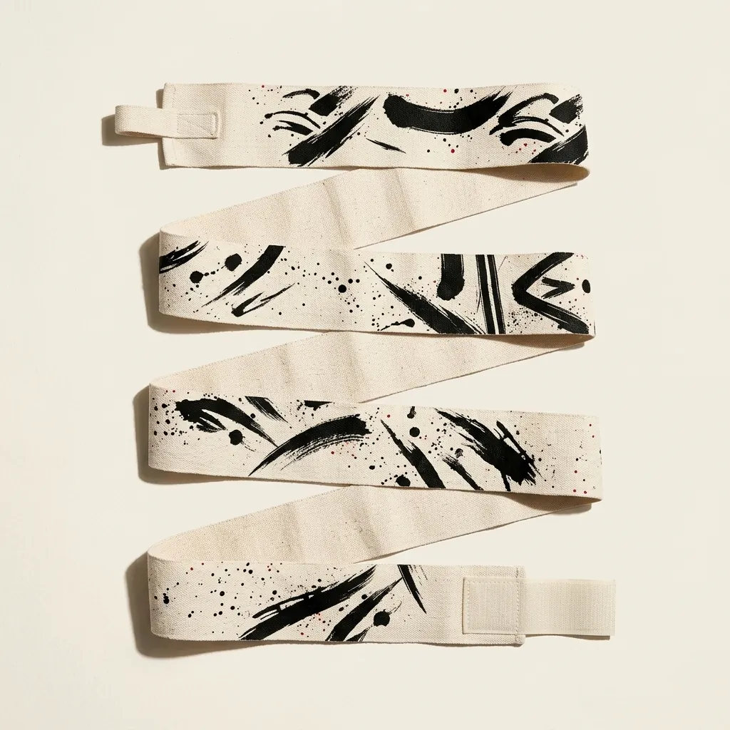 Crown Brushstroke Hand Wraps, laid out flat