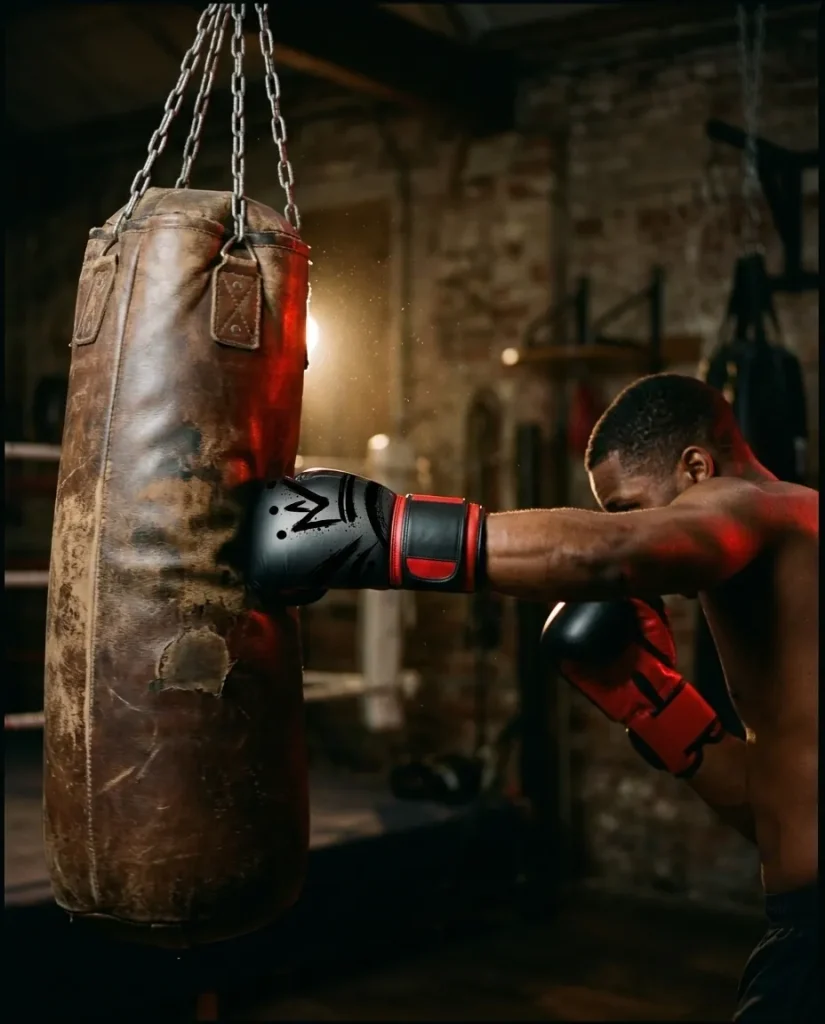 Crown Sparring Gloves, in use