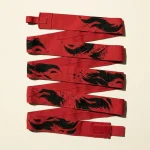 Ember Brushstroke Hand Wraps, laid out flat