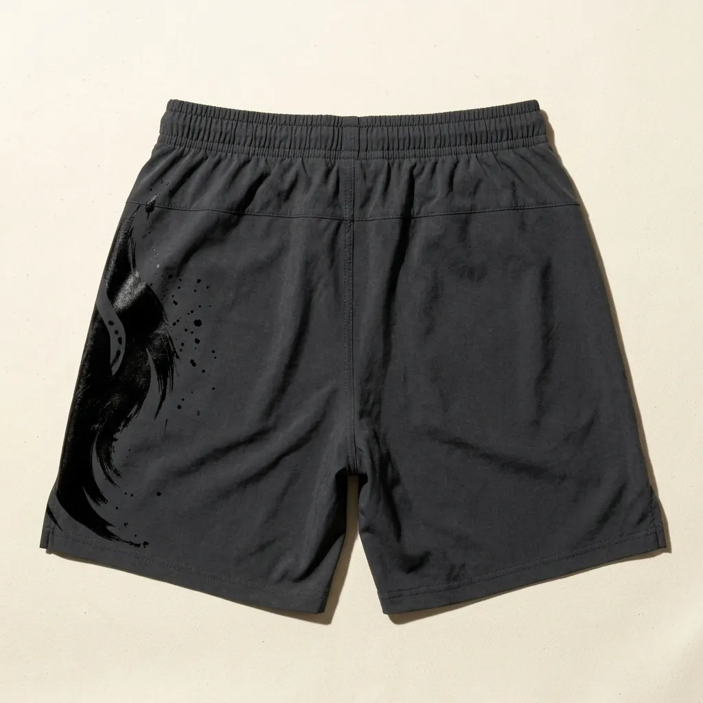 Ember Gym Shorts, seen from the back