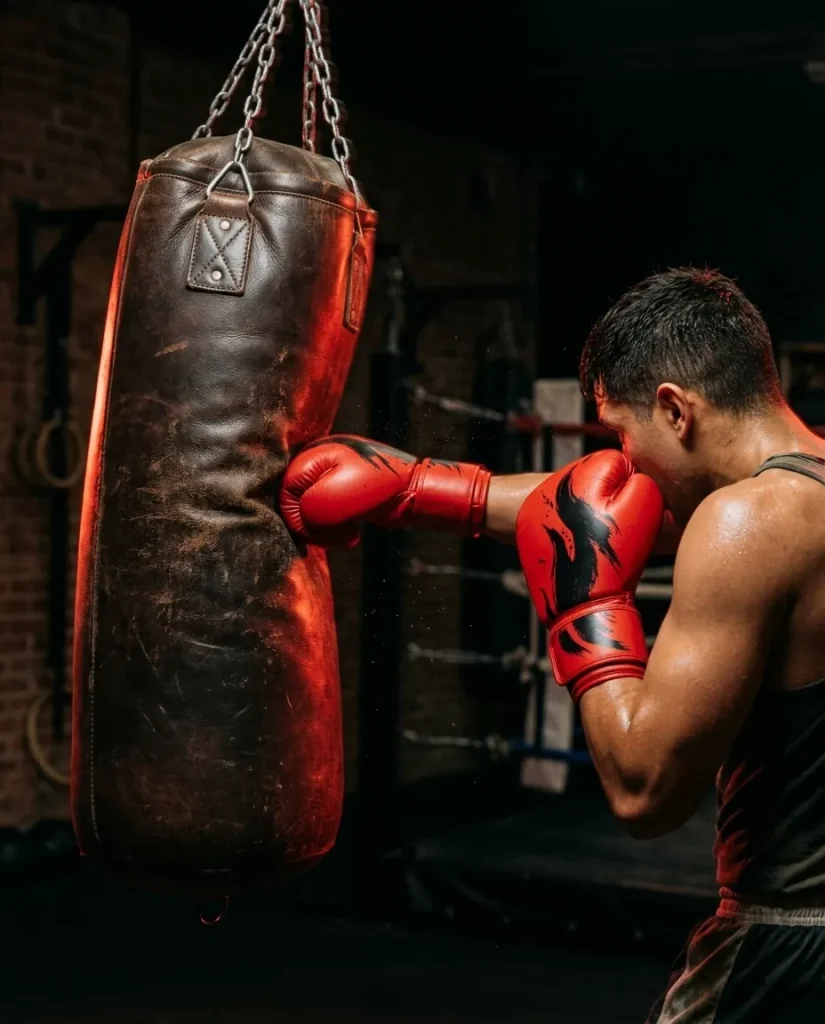 Ember Training Gloves, in use