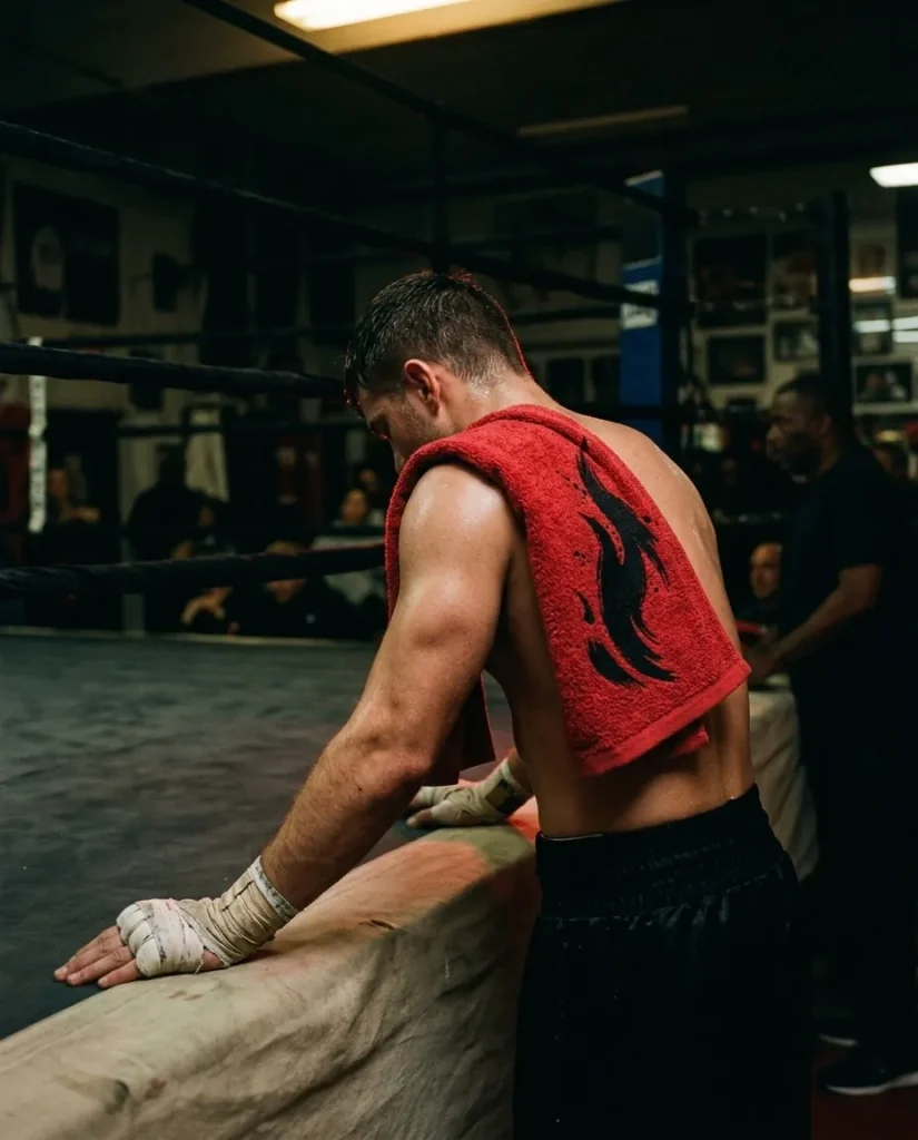 Ember Training Towel, in use