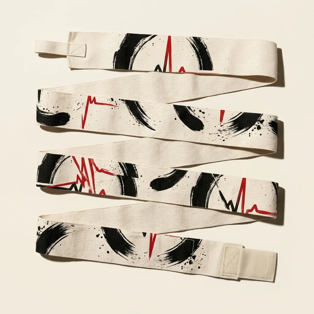 Pulse Brushstroke Hand Wraps, laid out flat