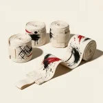 Pulse Brushstroke Hand Wraps: two pairs, rolled, the ink strokes still in pieces