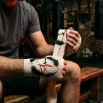 Pulse Brushstroke Hand Wraps, in use