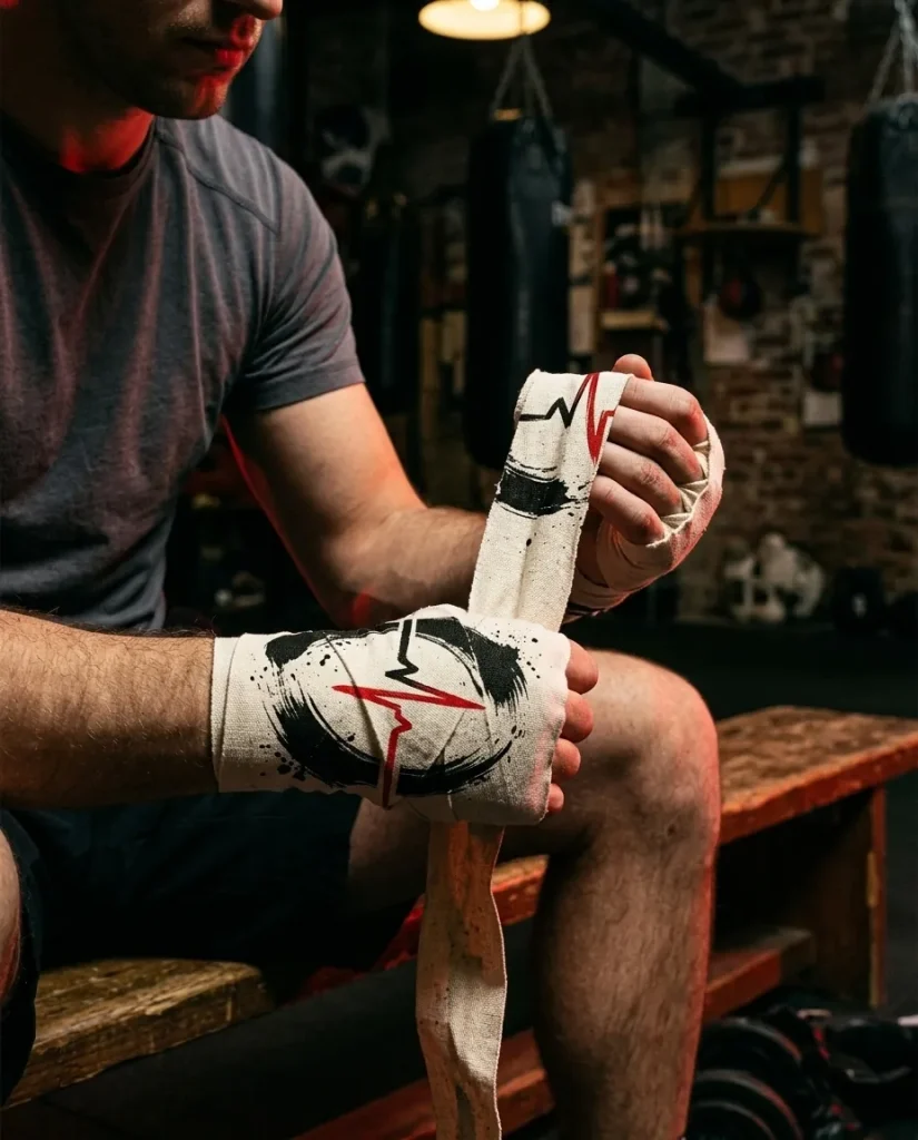 Pulse Brushstroke Hand Wraps, in use
