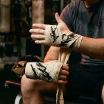 Ridge Brushstroke Hand Wraps, in use