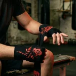Rose Brushstroke Hand Wraps, in use