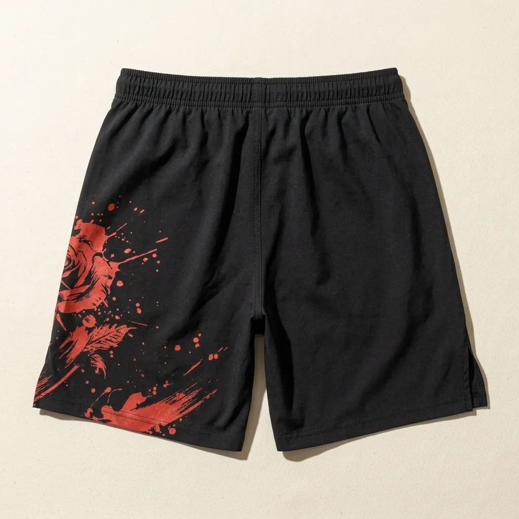 Rose Gym Shorts, seen from the back