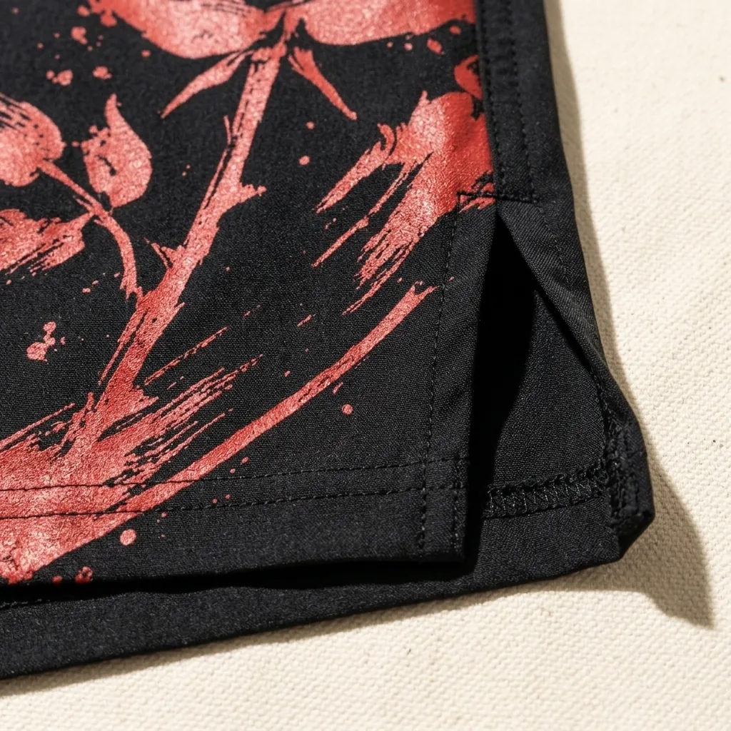 Rose Gym Shorts, close-up