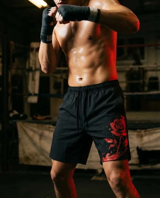 Rose Gym Shorts, in use