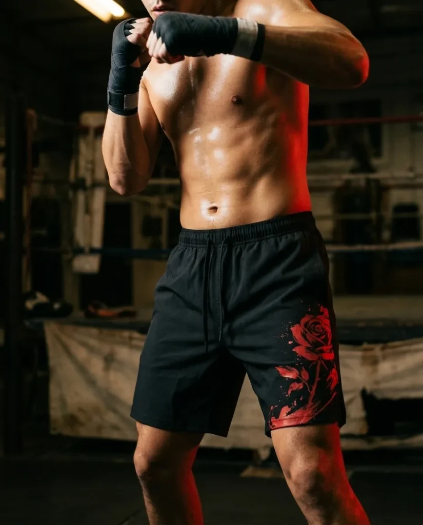 Rose Gym Shorts, in use