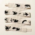 Round Brushstroke Hand Wraps, laid out flat