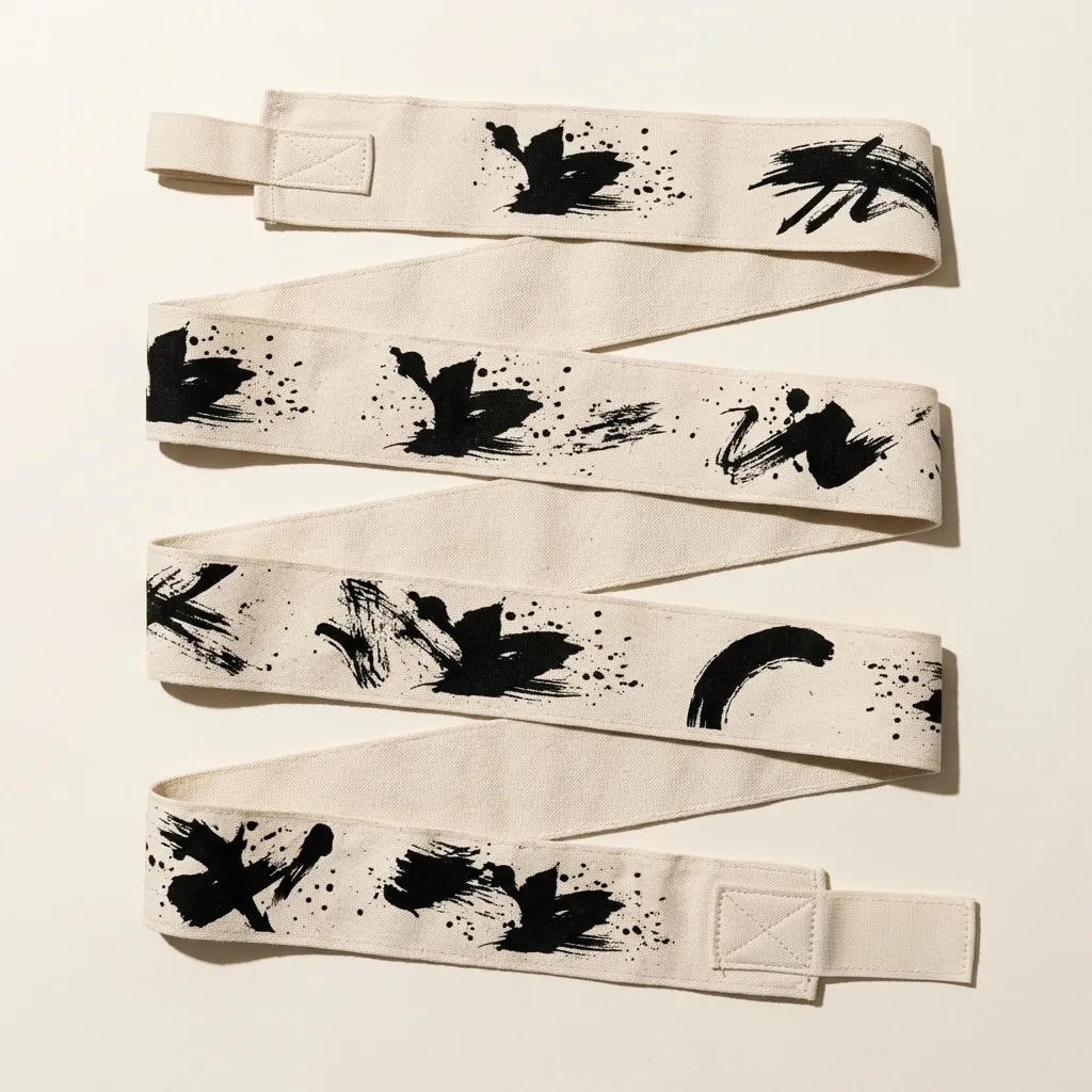 Round Brushstroke Hand Wraps, laid out flat