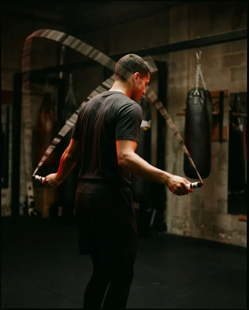 Round Skipping Rope, in use