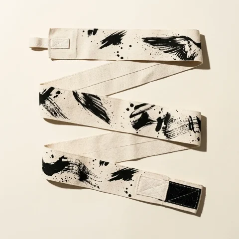 Swallow Handbandager med penselstrøg, lagt fladt ud
