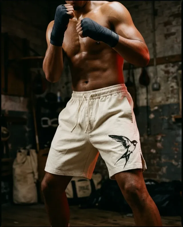 Swallow Gym Shorts, in use