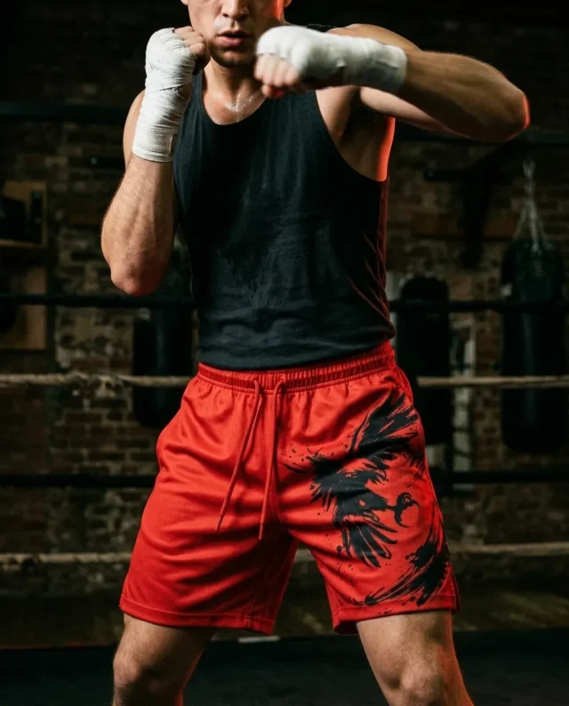 Talon Gym Shorts, in use