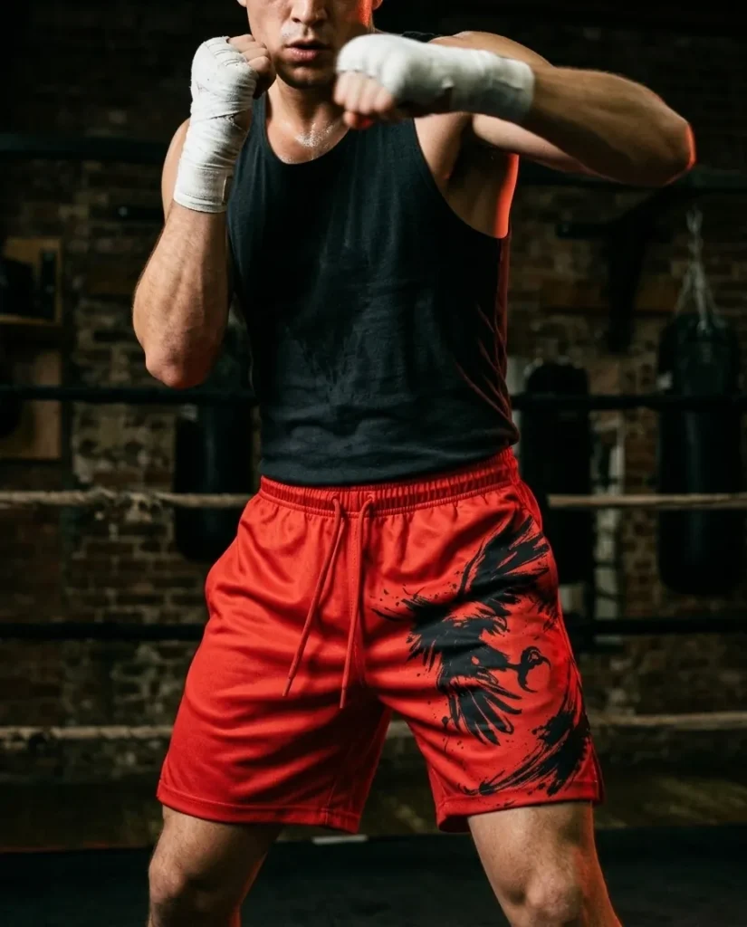 Talon Gym Shorts, in use