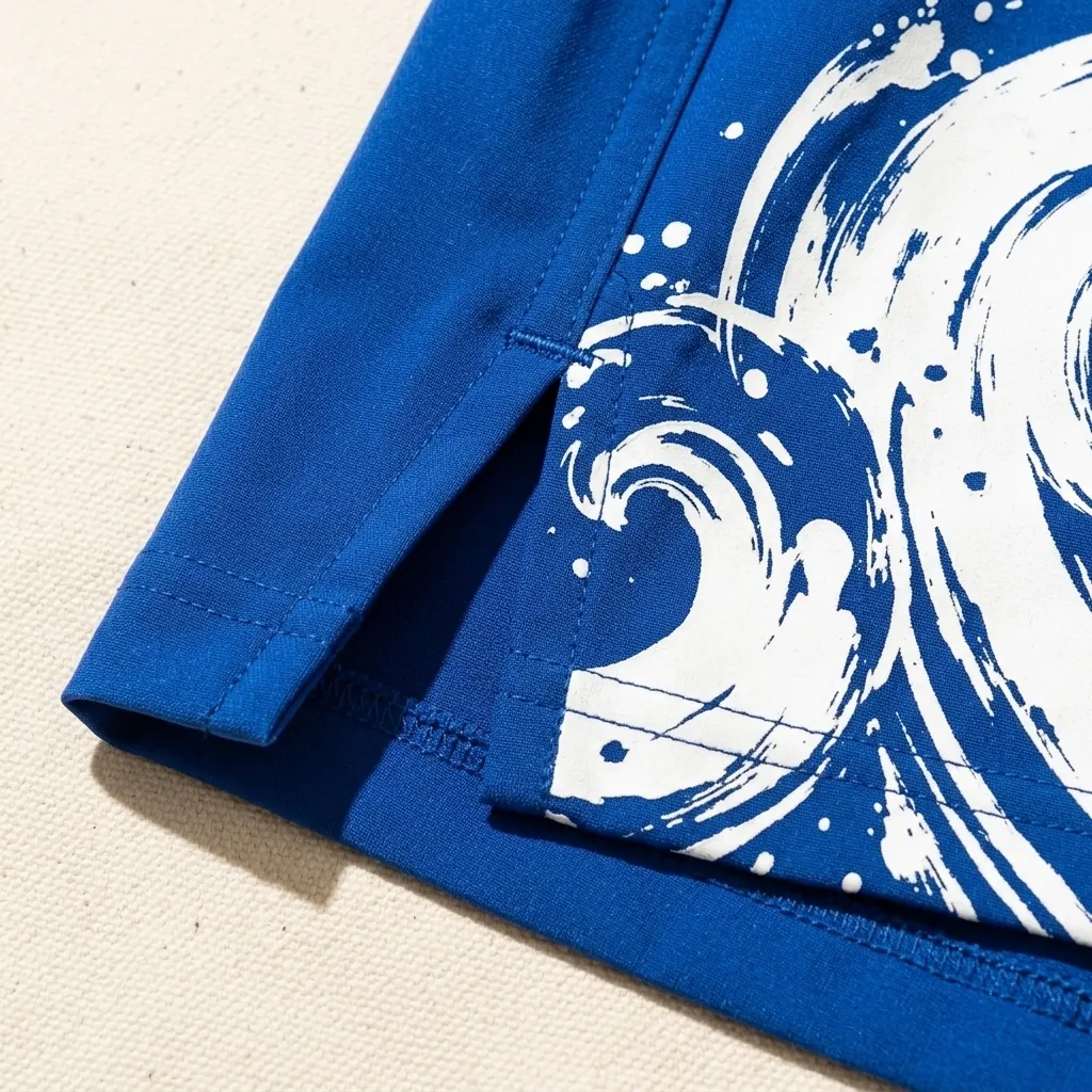 Tide Gym Shorts, close-up