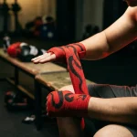 Viper Brushstroke Hand Wraps, in use