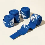 Wolf Brushstroke Hand Wraps: two pairs, rolled, the ink strokes still in pieces