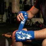 Wolf Brushstroke Hand Wraps, in use