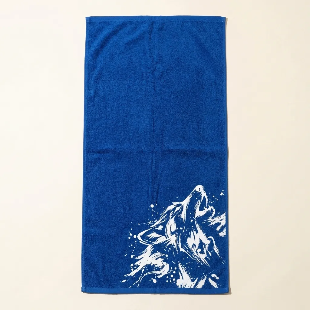Wolf Training Towel, laid out flat